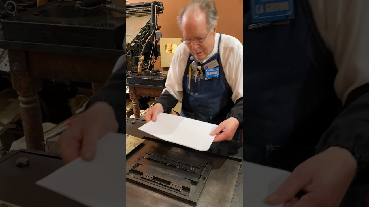 Howard shares the latest news from the Sacramento History Museum by letterpress printing a headline 2 Howard Shares The Latest News From The Sacramento History Museum By Letterpress Printing A Headline