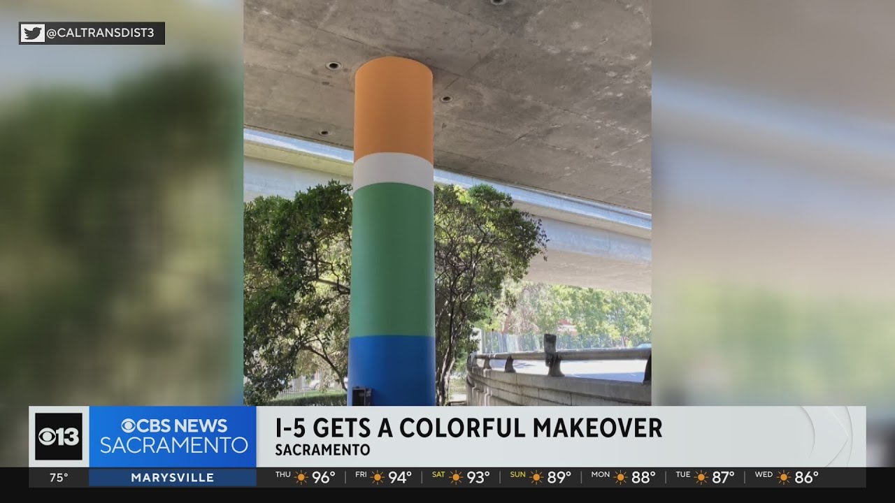 I 5 In Sacramento Gets Colorful Makeover