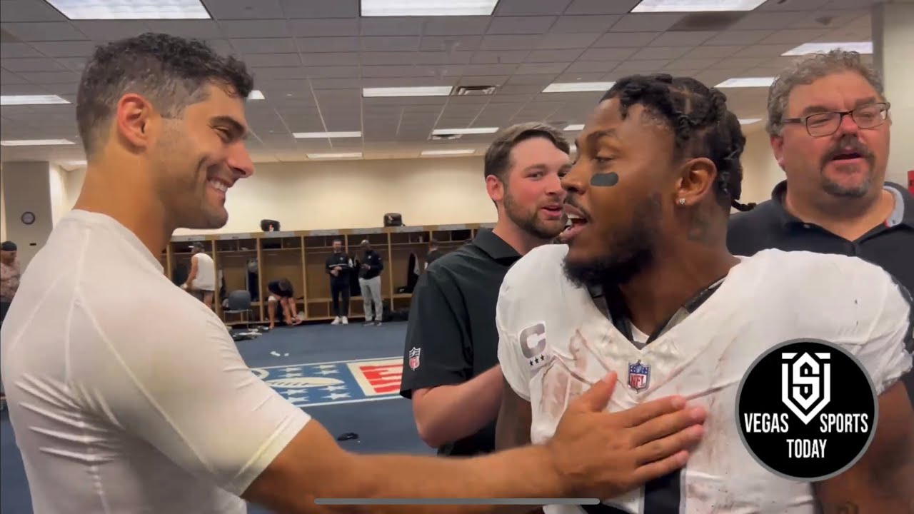 Josh Jacobs & Jimmy G Pumped In Raiders Locker Room After Beating Broncos “he’s A Dog!”