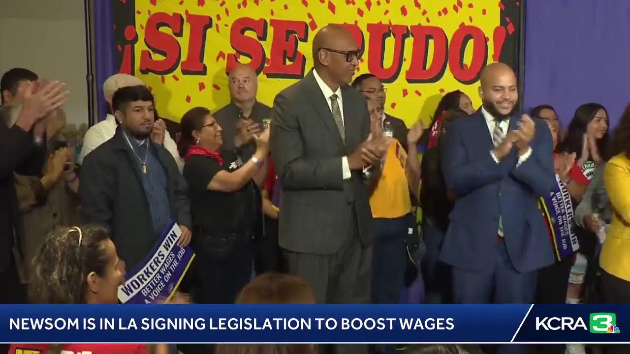 LIVE | Gov. Gavin Newsom is in Los Angeles to sign legislation to boost wages for fast food workers 2 Live | Gov. Gavin Newsom Is In Los Angeles To Sign Legislation To Boost Wages For Fast Food Workers