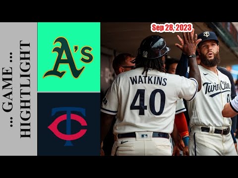 Minnesota Twins Vs. Oakland Athletics Game Highlights [inning 2 4] 09/28/2023|mlb Seasons 2023