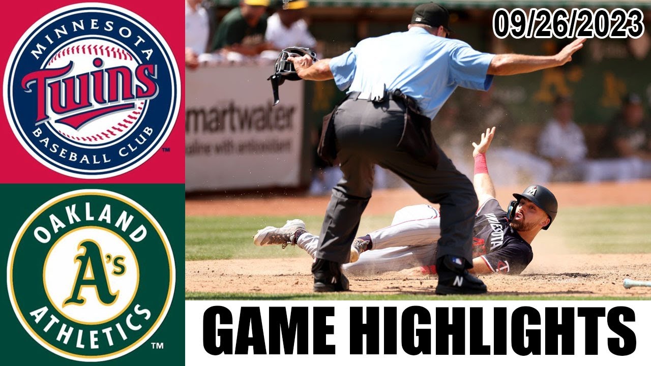 Minnesota Twins Vs Oakland Athletics Highlights [today] September 26, 2023