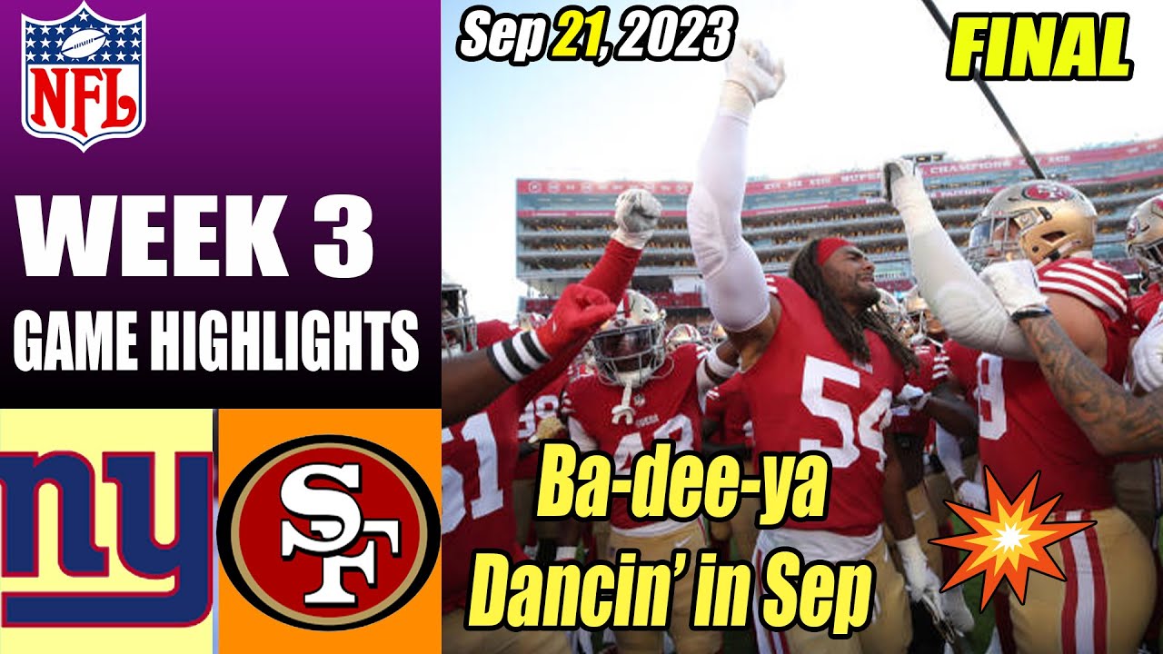 New York Giants Vs San Francisco 49ers Full Game | Nfl Highlights Today 2023