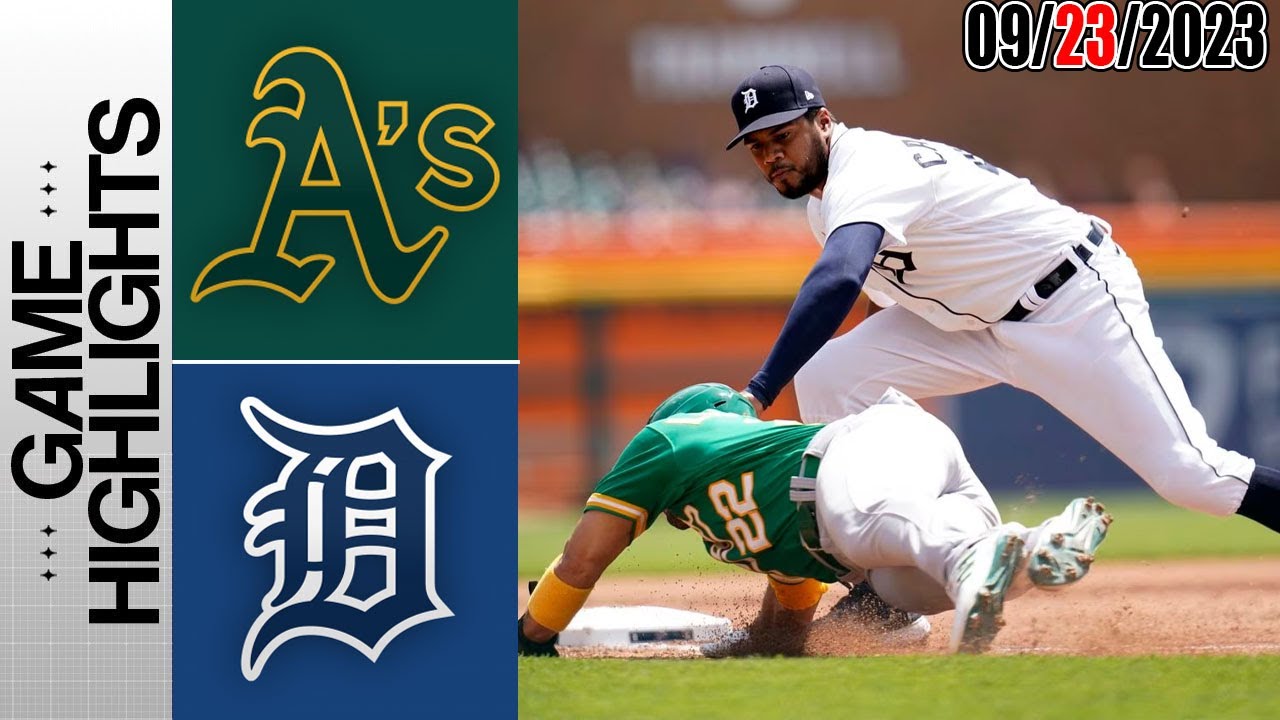 Oakland Athletics Vs Detroit Tigers Game Highlights [today] September 23, 2023