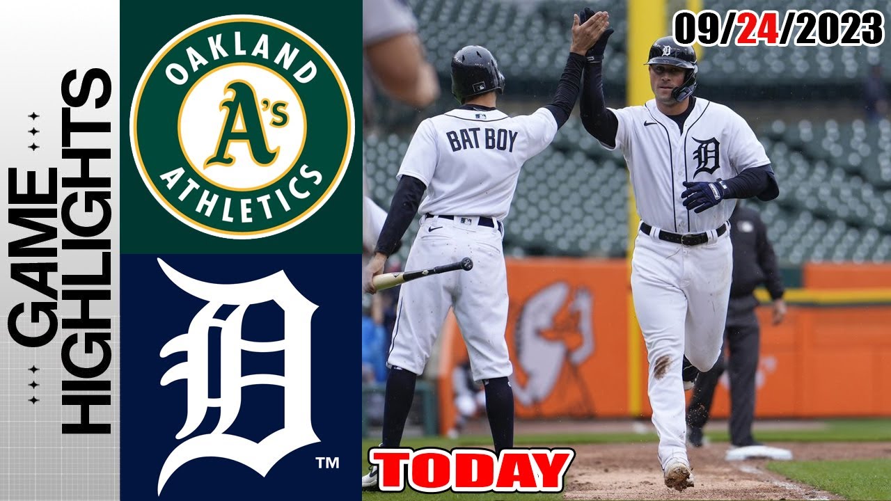 Oakland Athletics Vs Detroit Tigers Highlights [today] September 24, 2023