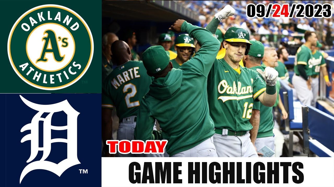 Oakland Athletics Vs Detroit Tigers Full Game Highlights [today] September 24, 2023