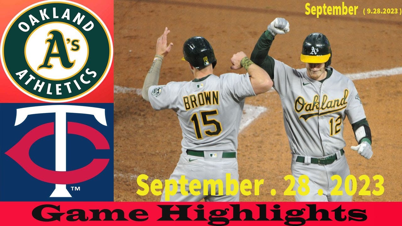 Oakland Athletics Vs Minnesota Twins (9/28/23) Game 3+4th Highlights / Mlb Highlights Sept /28/2023