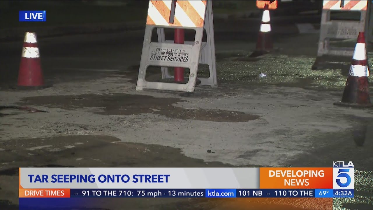 Oozing Tar Prompts Street Closure In Mid Wilshire Neighborhood