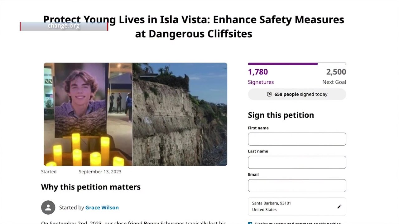 Petition Hopes To Enhance Safety Measures At Dangerous Isla Vista Cliffs In Santa Barbara