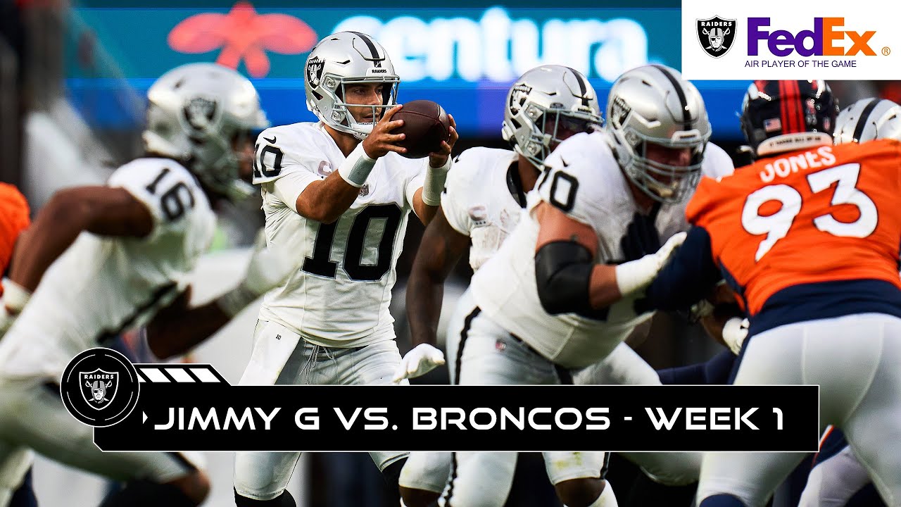 Qb Jimmy Garoppolo | Week 1 Fedex Air Player Of The Game | Raiders | Nfl