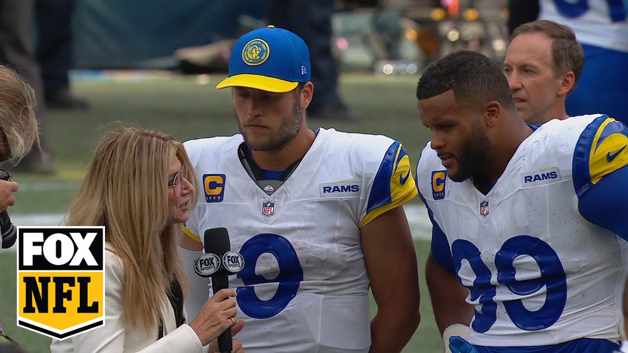 Rams’ Matthew Stafford And Aaron Donald After Beating The Seahawks, 30 13 | Postgame Interview