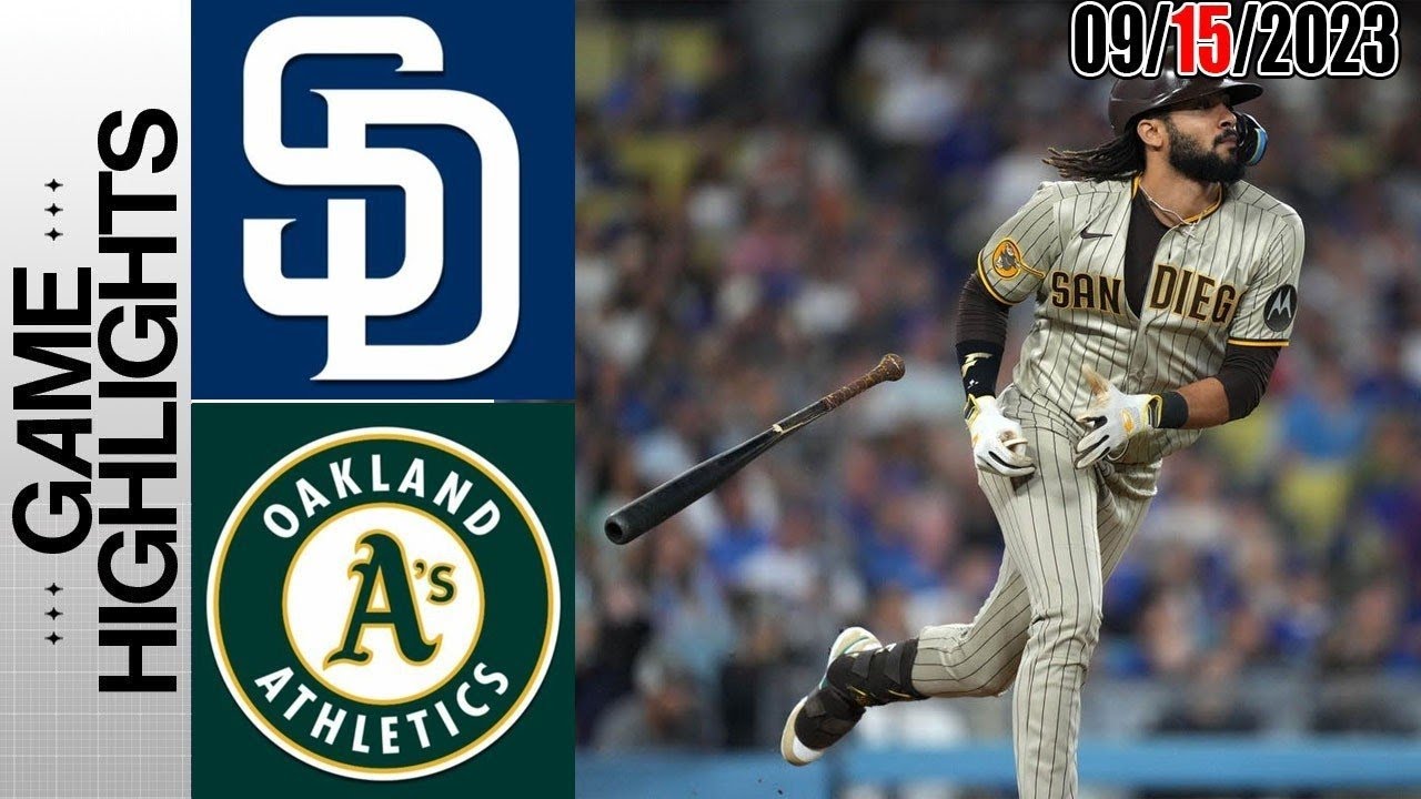 San Diego Padres Vs Oakland Athletics Full Game Highlights [today] September 15, 2023