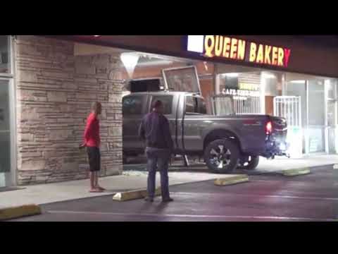 San Jose, California: Scofflaw Rams Ford Pickup Into Queen Bakery Near