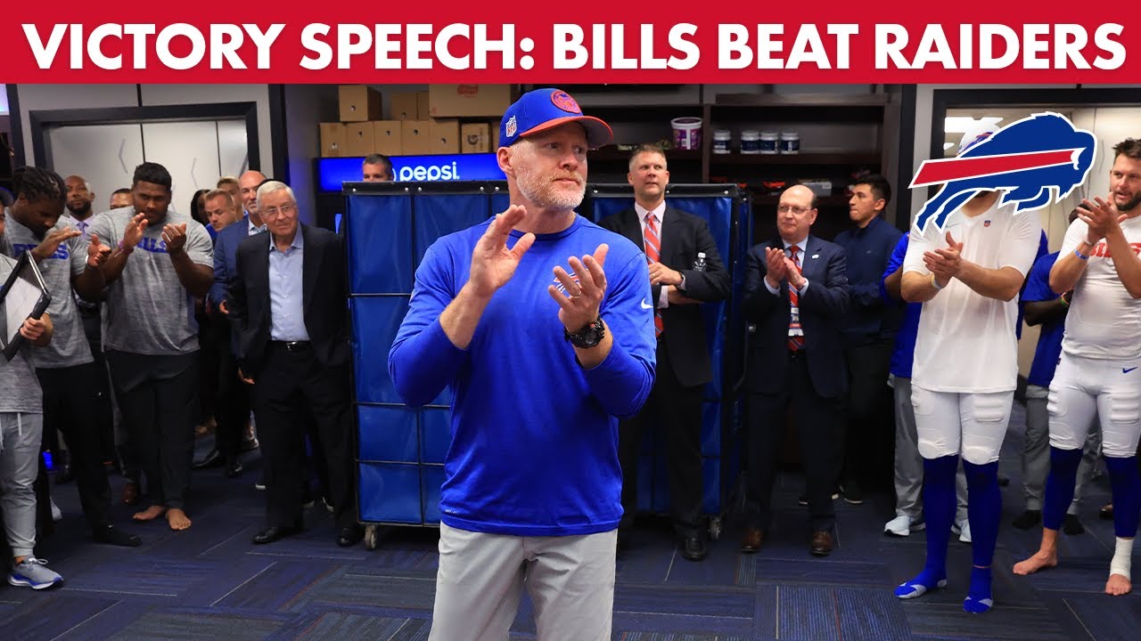 Sean Mcdermott’s Victory Speech In Home Opener Win Over Las Vegas Raiders! | Buffalo Bills