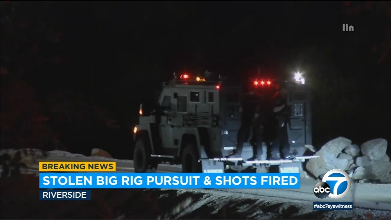 Stolen Big Rig Chase Ends With Police Shooting In Riverside