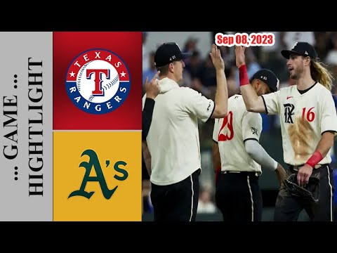 Texas Rangers Vs. Oakland Athletics Game Highlights [inning 5 7] 09/08/2023|mlb Seasons 2023