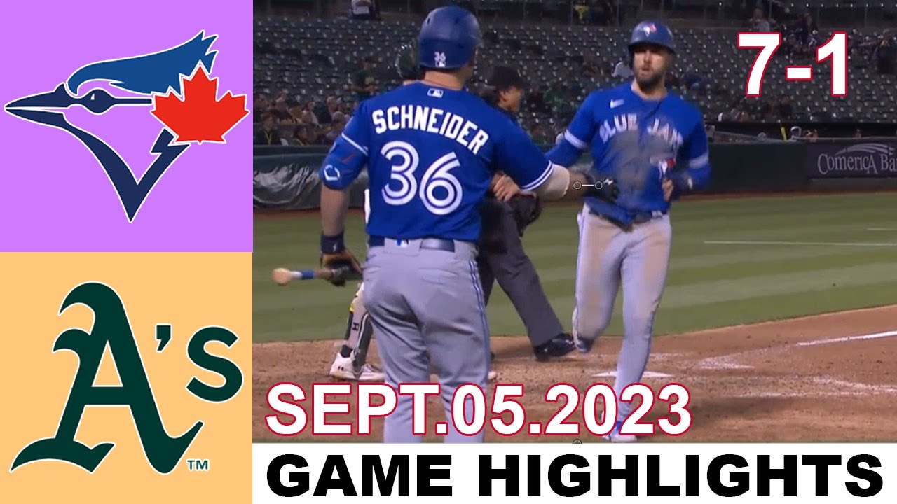 Toronto Blue Jays Vs. Oakland Athletics [aug.05.23] Game Highlights | Mlb Highlights Sept.05.2023