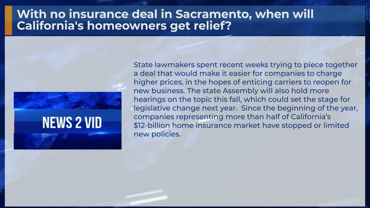 With No Insurance Deal In Sacramento, When Will California’s Homeowners Get Relief? #shorts