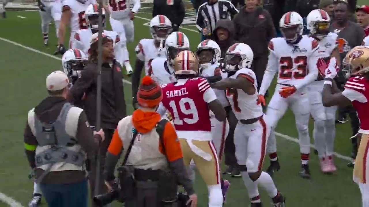 49ers Browns Had To Be Separated After Pregame Scuffle 😳 | Nfl On Espn