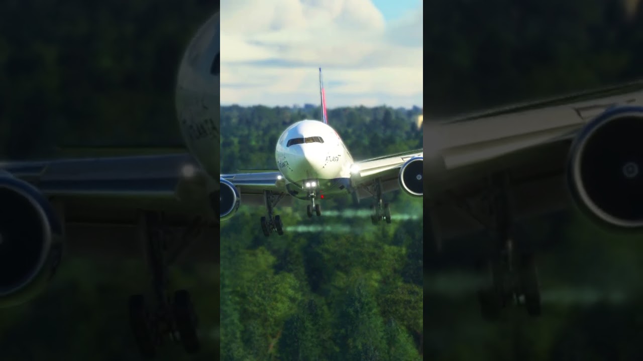 Amazing Delta Airlines Boeing 777 Flight Landing At San Francisco Airport #shorts #planespotting