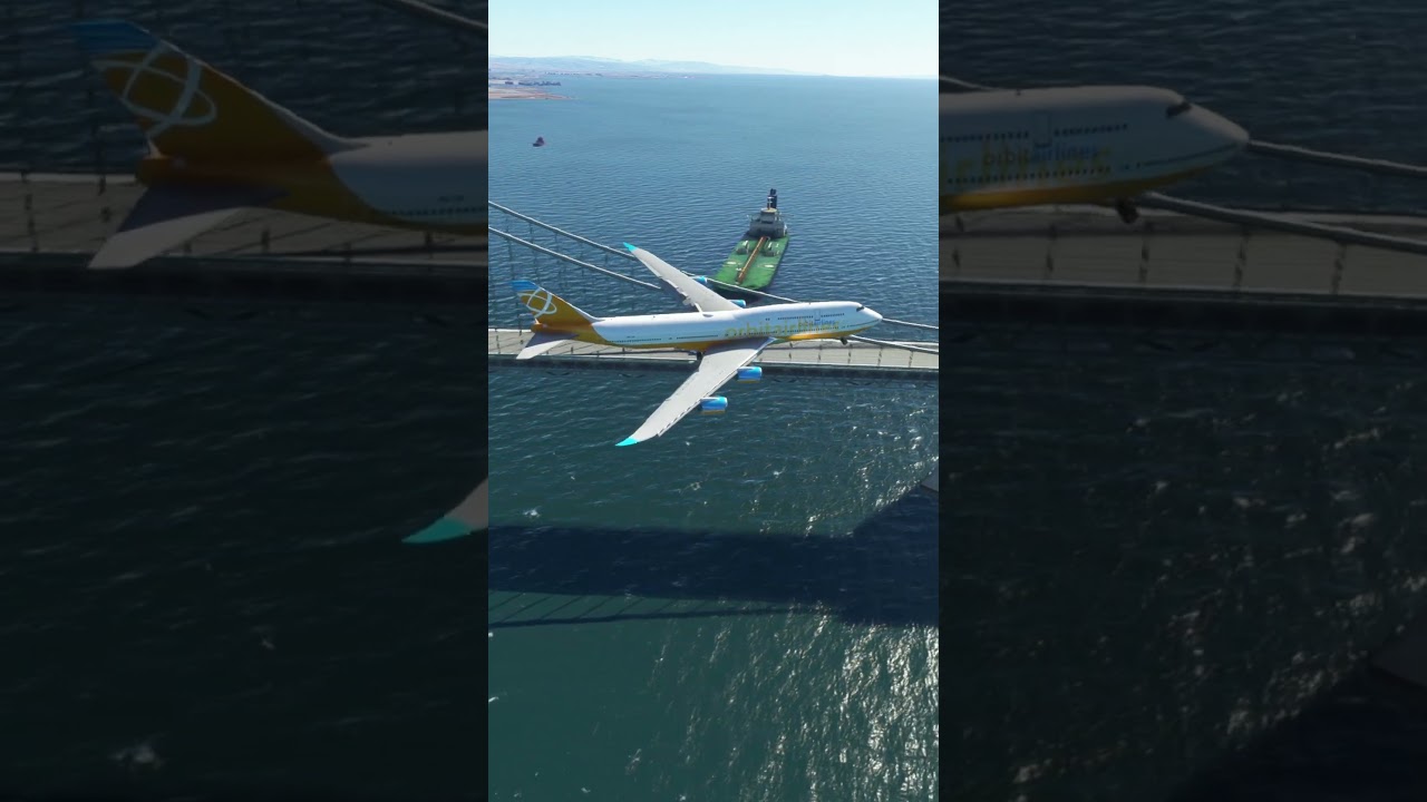 Amazing Landing Boeing 747 At San Francisco Airport .rp #shorts