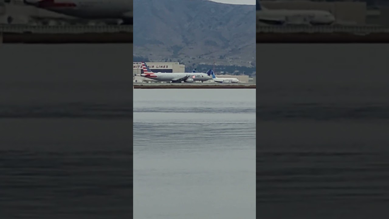 American Airbus a321 taking off from sfo 2 American Airbus A321 Taking Off From Sfo