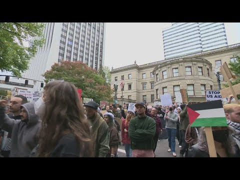 As Conflict Rages Between Israel And Hamas, Supporters Of Palestine Hold Portland Rally