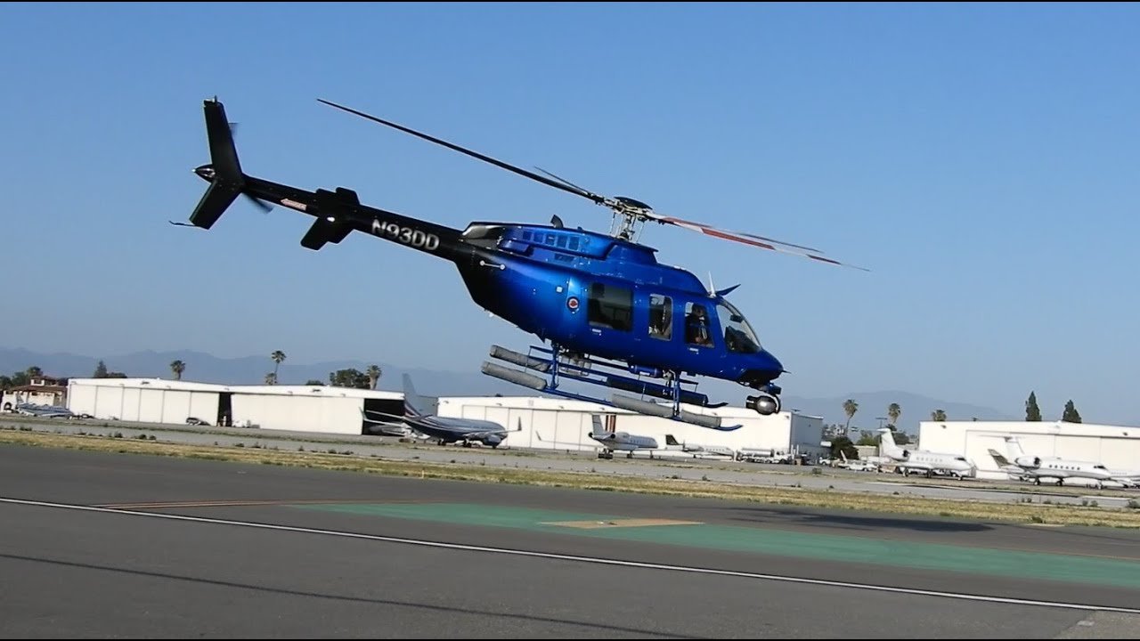 Bell 407 Start Up & Takeoff Los Angeles News Helicopter Kvny N93dd