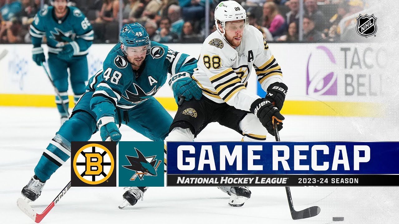 Bruins @ Sharks 10/19 | Nhl Highlights 2023