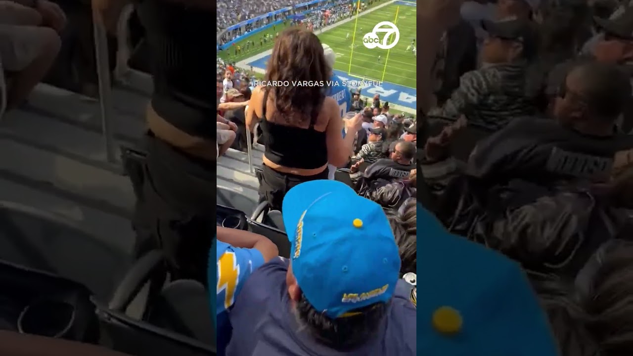 Chargers, Raiders Fans Fight At Sofi Stadium