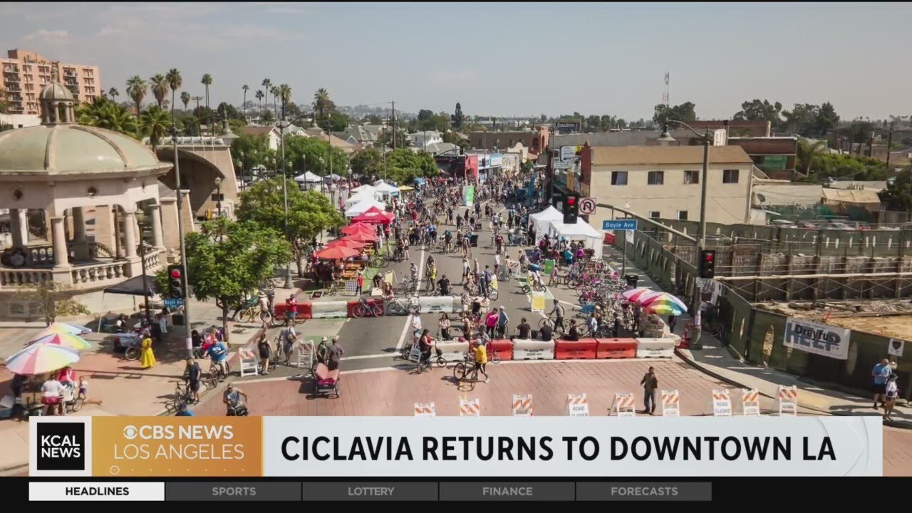 Ciclavia Closes 8 Miles Of Streets In Downtown Los Angeles