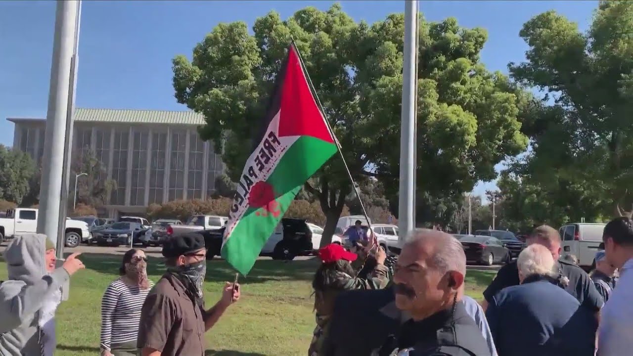 City of Fresno officials clash with pro-Palestine protestors amid Israel flag raising 2 City Of Fresno Officials Clash With Pro Palestine Protestors Amid Israel Flag Raising