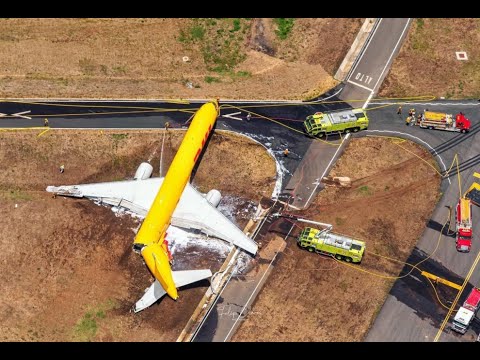 Dhl Express Crash In San Jose Down To Hydraulic Failure #dhl #sanjose #costarica #avgeek #aviation