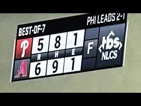 Diamondbacks Defeat The Phillies 6 5 In Game 4 Of The Nlcs By: Vinny Lospinuso