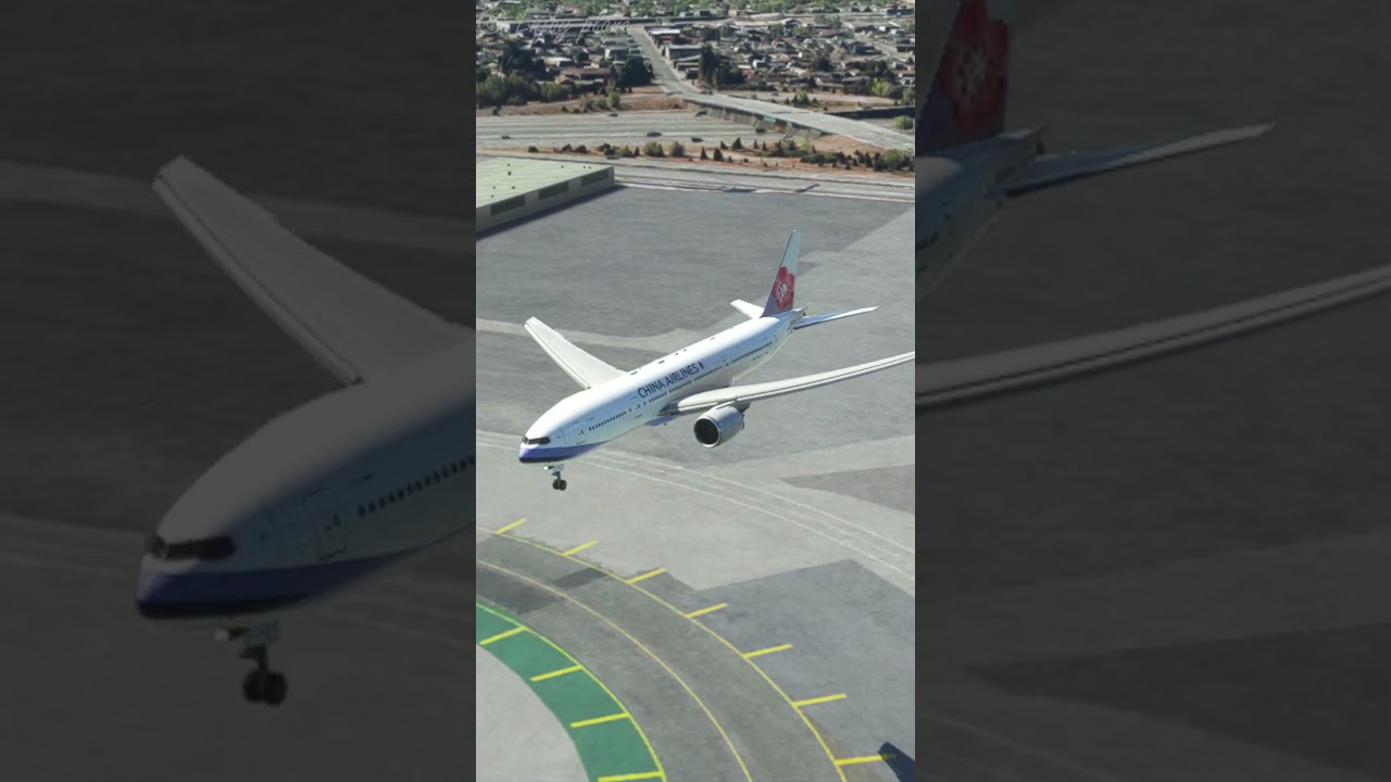 Emergency Landings China Airlines Boeing 777 At San Francisco Airport #shorts