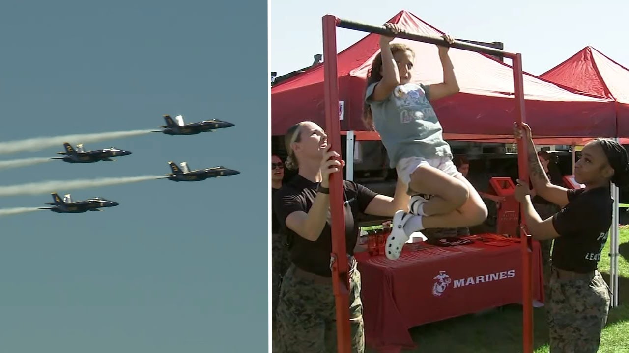 Fleet Week: Blue Angels Show Off Skills In Sf Air, Service Members Awe Public On Land