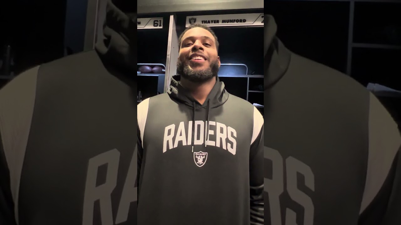 From The Las Vegas Raiders Locker Room: Ol Thayer Munford Before The New England Patriots Game