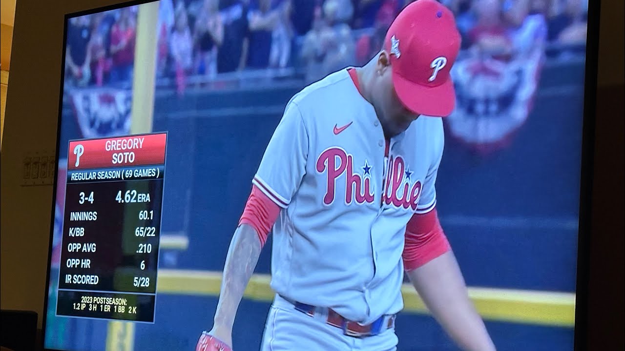 Gregory Soto Comes In Relief For The Phillies In Game 4 Of The Nlcs By: Vinny Lospinuso