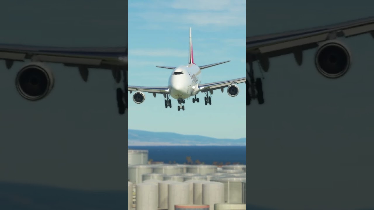 How Amazing!! Emirates Boeing 747 Flight Landing At San Francisco Airport #aviation #airplaneflight