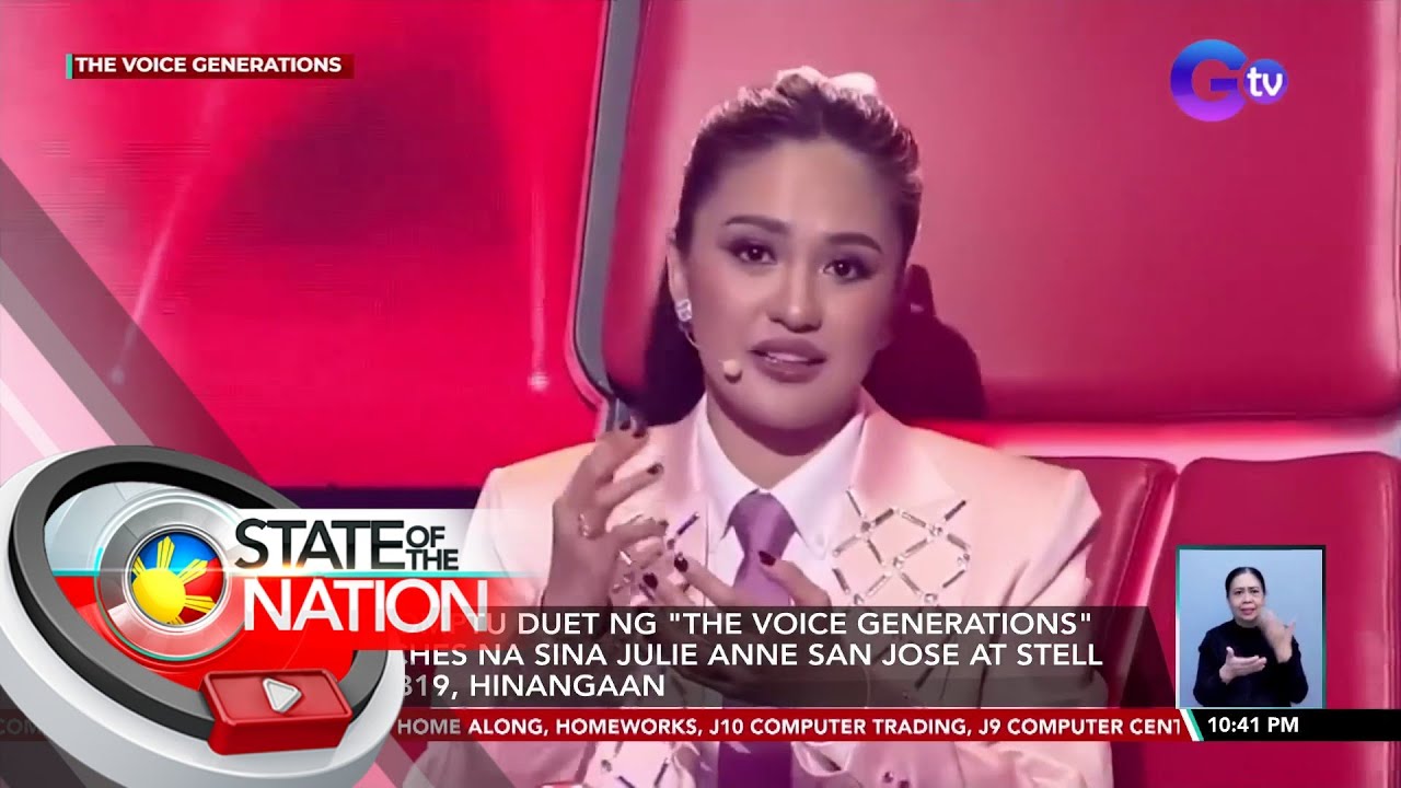 Impromptu duet ng "The Voice Generations" coaches na sina Julie Anne San Jose at Stell... | SONA 2 Impromptu Duet Ng “the Voice Generations” Coaches Na Sina Julie Anne San Jose At Stell… | Sona