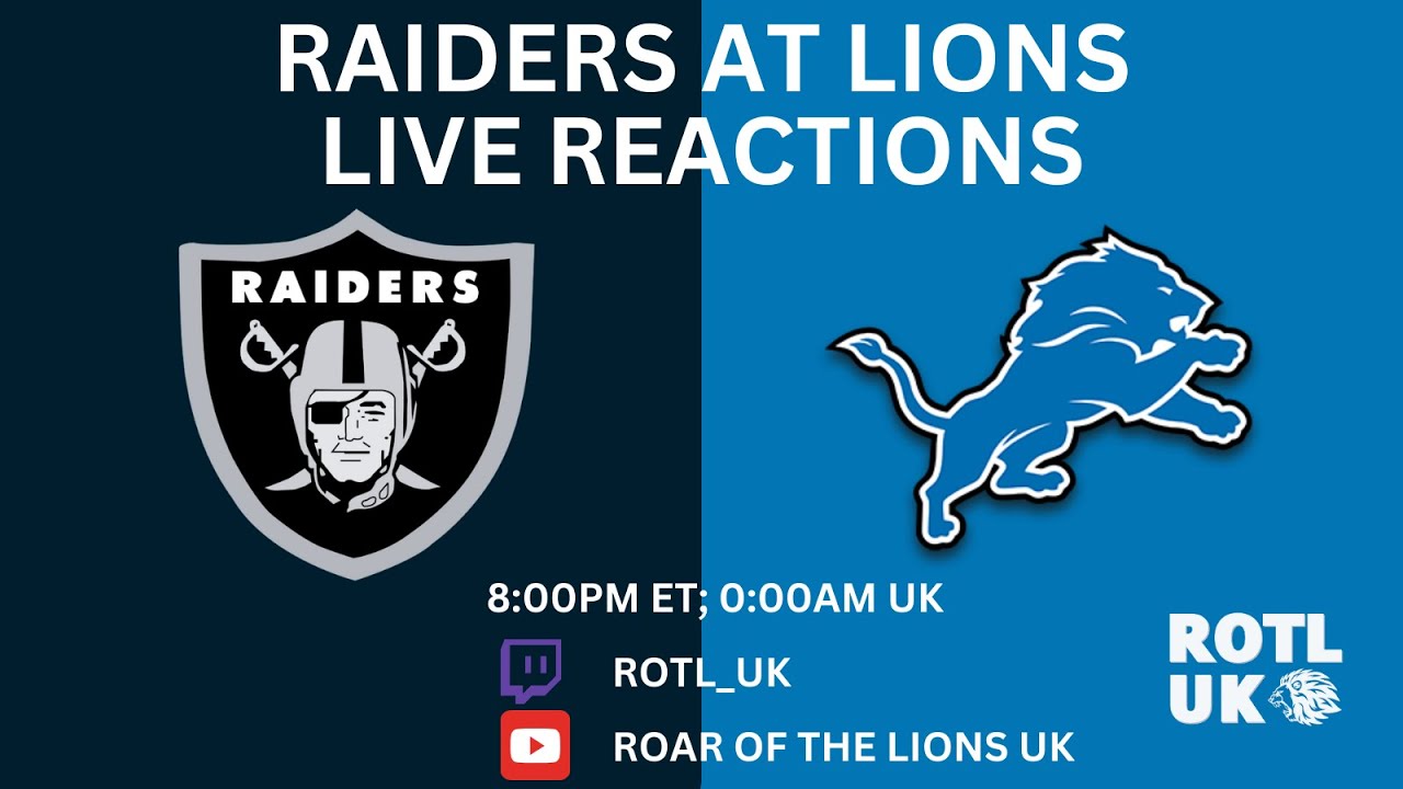 Las Vegas Raiders @ Detroit Lions Live Reactions | Nfl 2023 Week 8