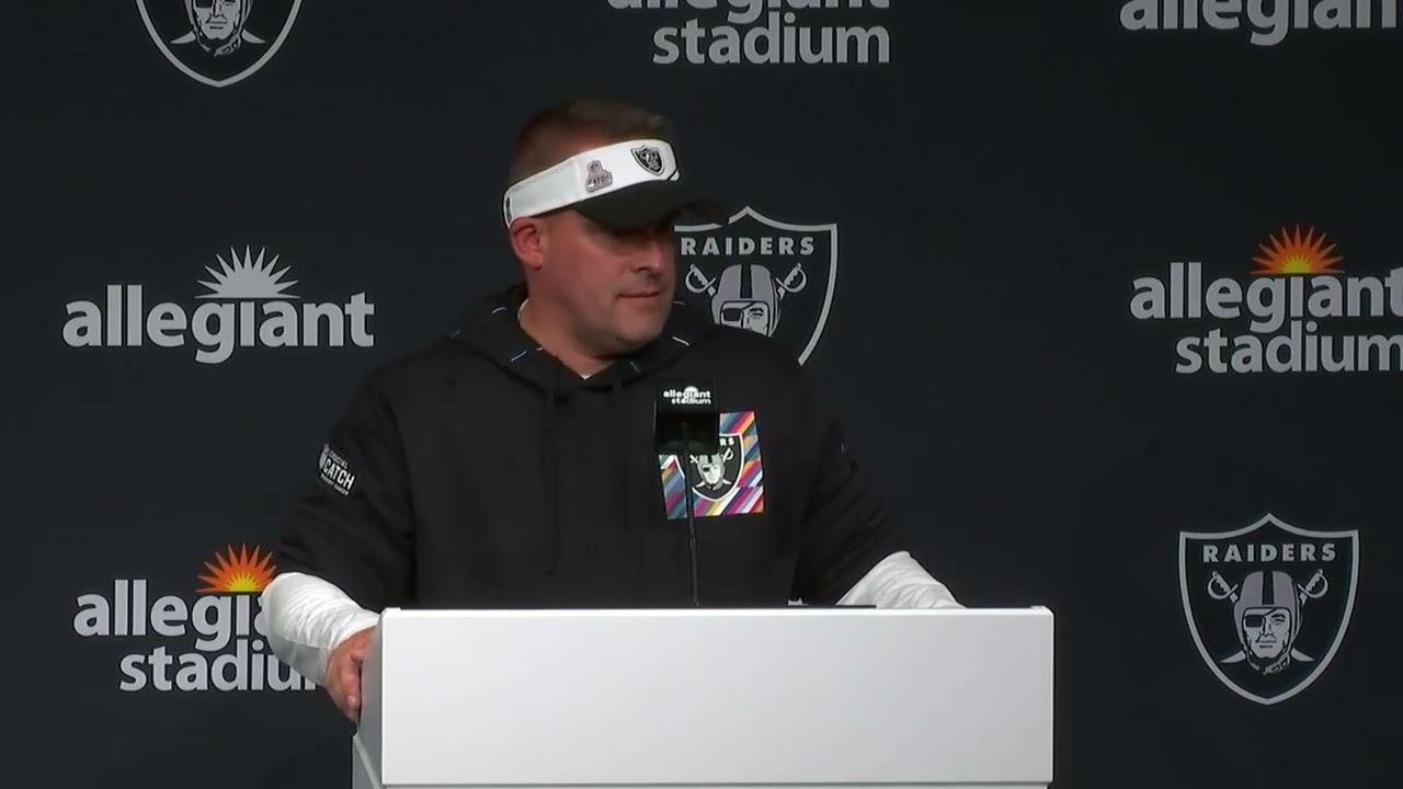 Las Vegas Raiders Josh Mcdaniels After Beating The Green Bay Packers