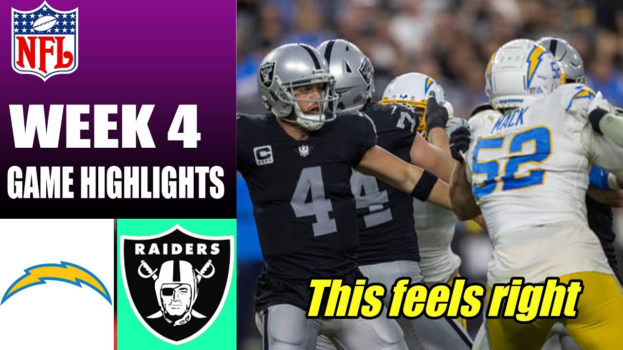 Las Vegas Raiders Vs Los Angeles Chargers Full Game Week 4 | Nfl Highlights Today 2023