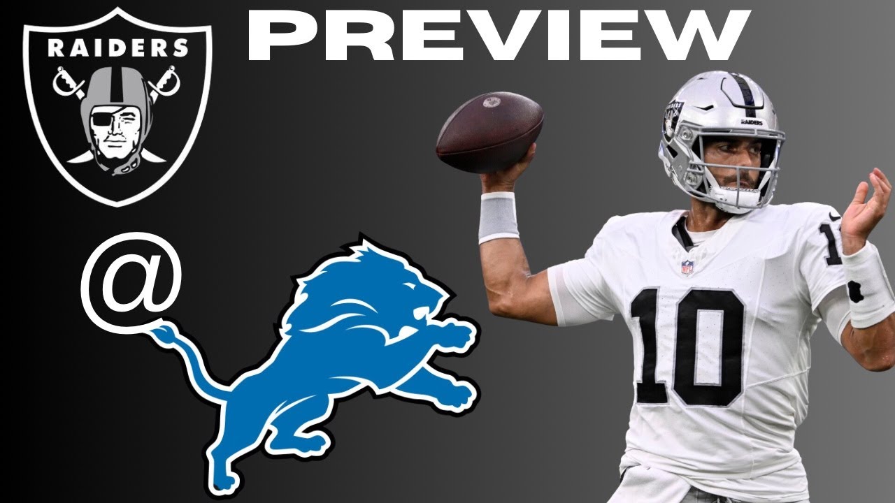 Las Vegas Raiders Week 8 Raiders @ Lions Monday Night Football Preview Jimmy G Is Back