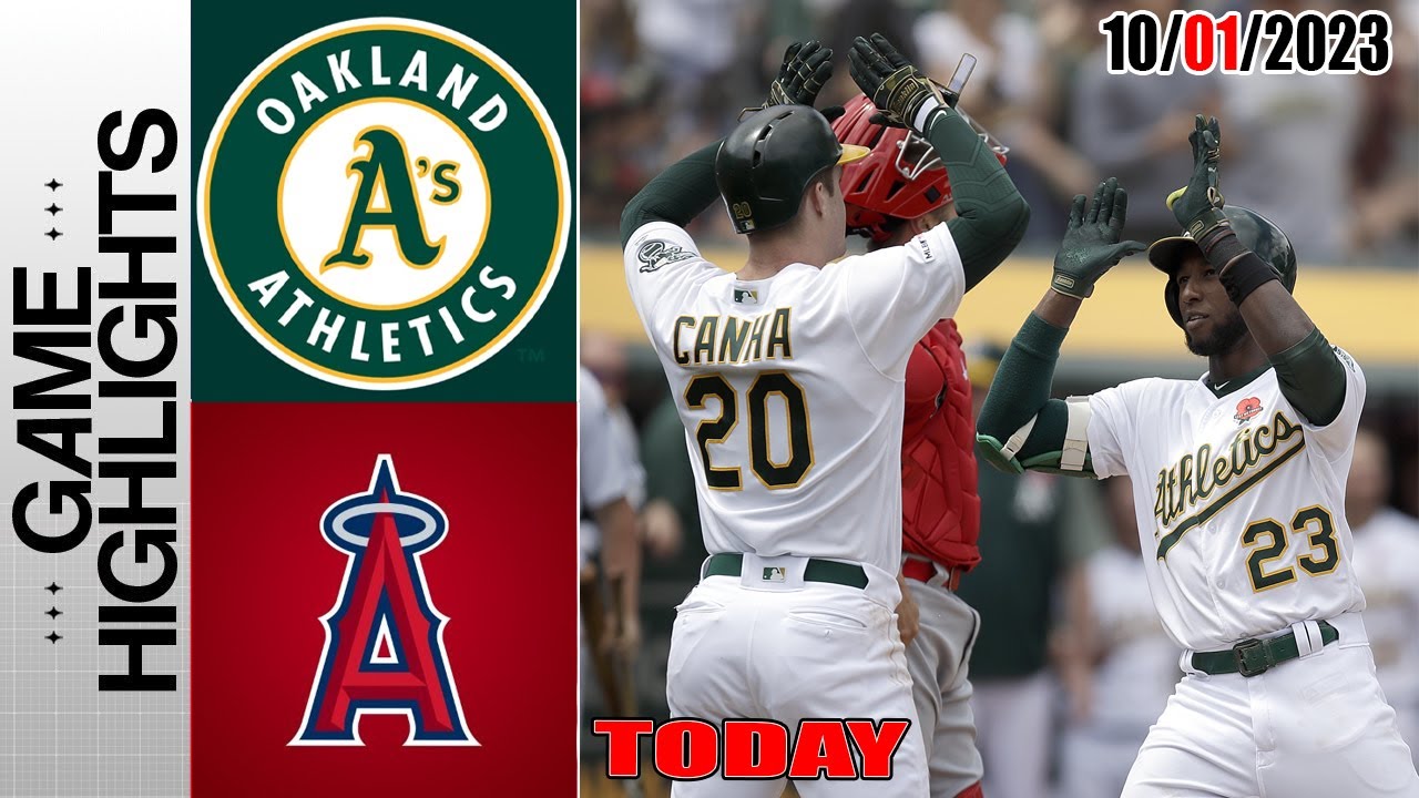 Los Angeles Angels Vs Oakland Athletics Game Highlights [today] October 01, 2023