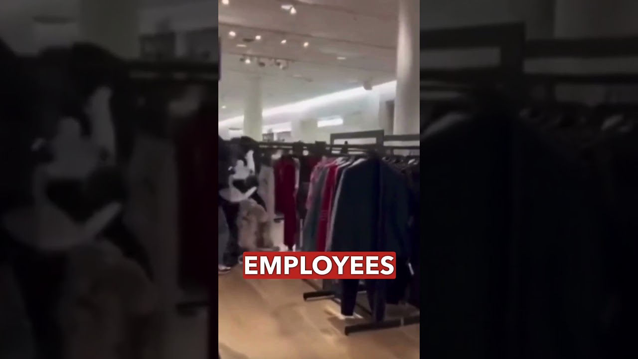 Mob Of Thieves Strike A Los Angeles Zara #truecrime #crime #thieves #robbery #ytshorts #losangeles