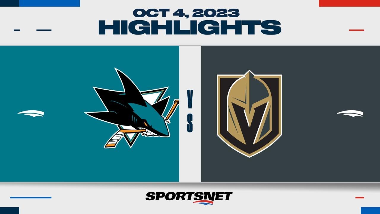 NHL Pre-Season Highlights | Sharks vs. Golden Knights - October 3, 2023 2 Nhl Pre Season Highlights | Sharks Vs. Golden Knights – October 3, 2023