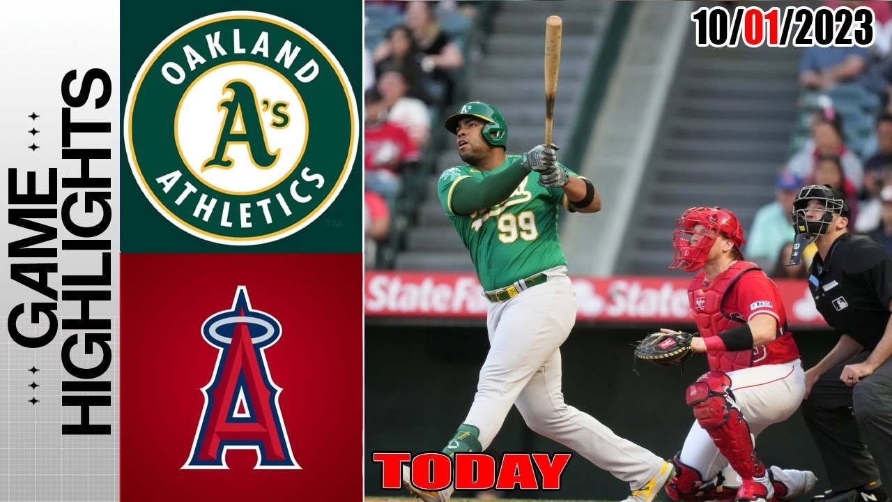 Oakland Athletics Vs Los Angeles Angels Game Highlights [today] October 01, 2023