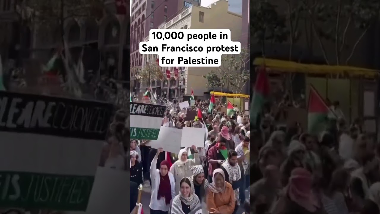 Pro Palestine Protest In The Streets Of San Francisco