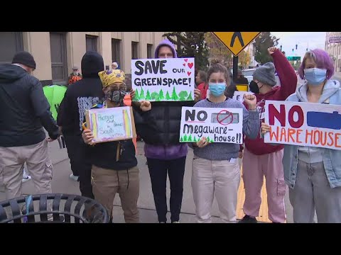 Protesters Oppose The Construction Of Mega Warehouse In South Tacoma